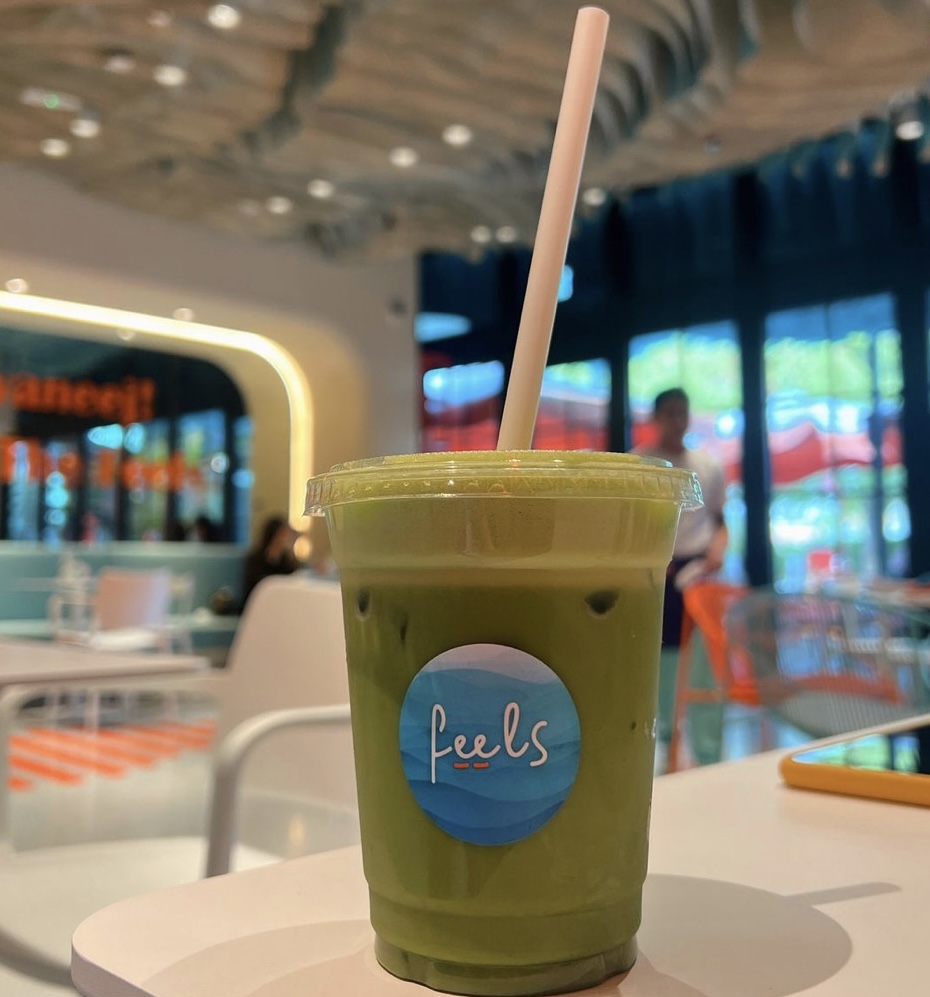Healthy drink from Feels cafe that is packed with goodness at gyms in Dubai.