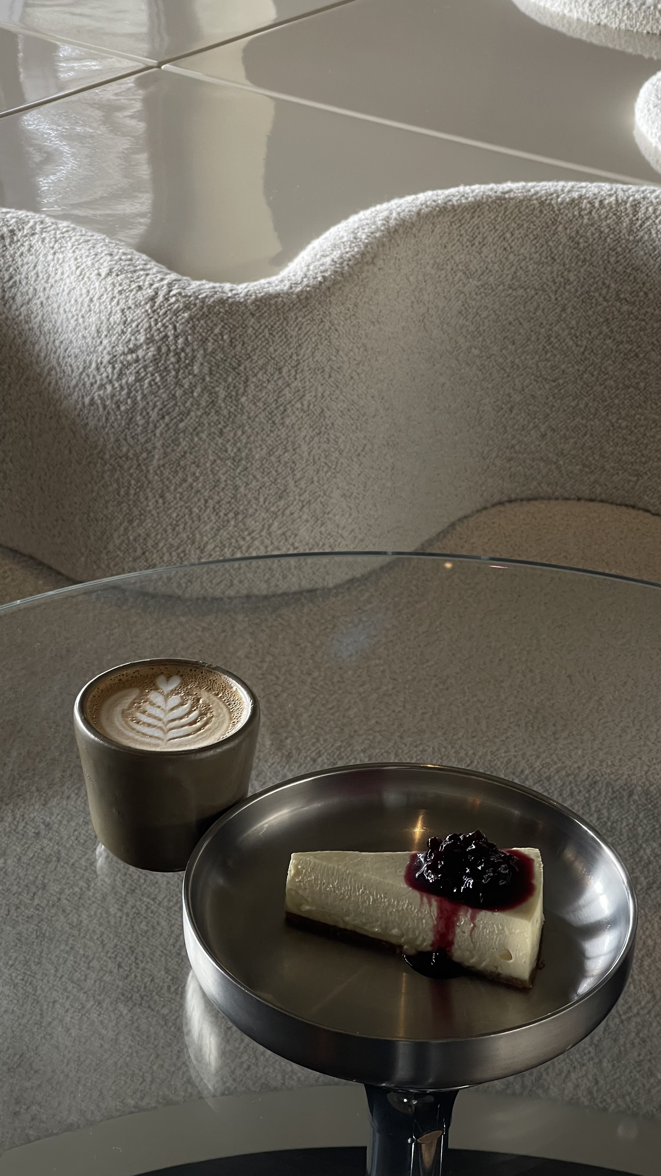 A delightful slice of creamy cheesecake served at our café for female gamers.