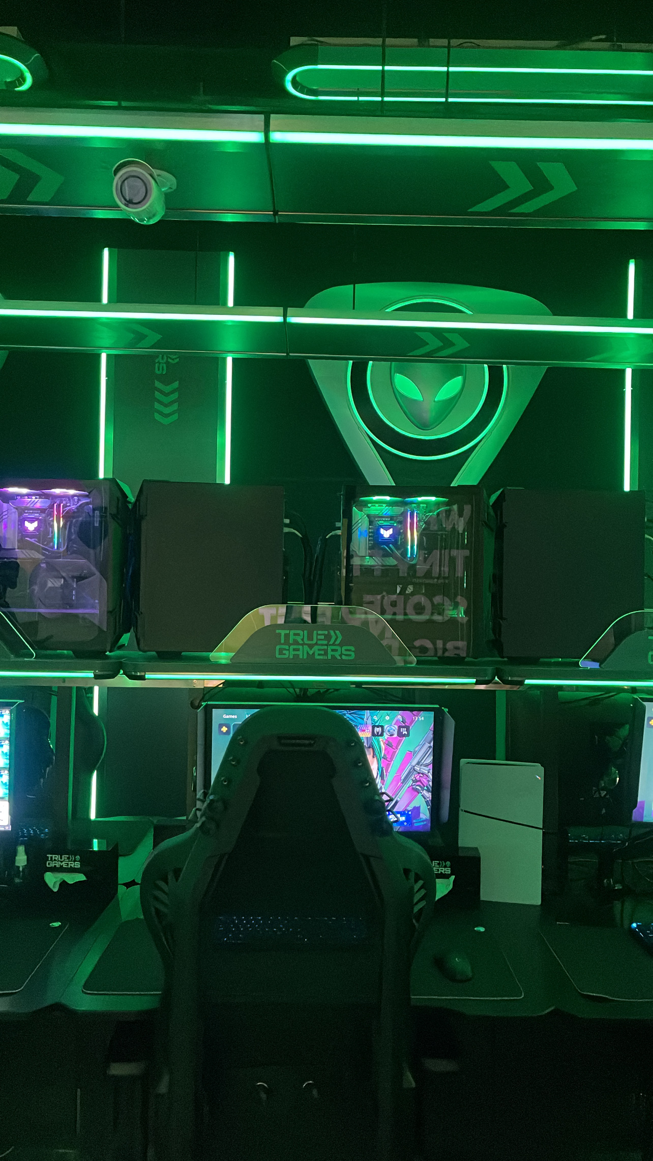 High-performance gaming PCs set up at our all-female gaming café.