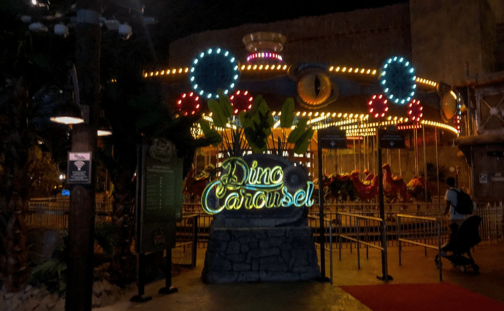 Dino Carousel ride at IMG Worlds of Adventure Dubai